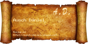 Ausch Dániel névjegykártya